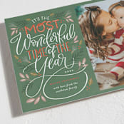 "The Most Wonderful" - Holiday Cards in Evergreen by Erin German - Detail