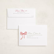 "Watercolor Bow" - Holiday Cards in Santa by Jackie Crawford - FREE Recipient Addressing