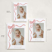 "Watercolor Bow" - Holiday Cards in Santa by Jackie Crawford - Formats Available
