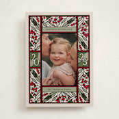 "Teaberry Stained Glass" - Holiday Cards in Garland by Thomas Ward - Front