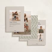 "Teaberry Stained Glass" - Holiday Cards in Garland by Thomas Ward - Back of Card Options