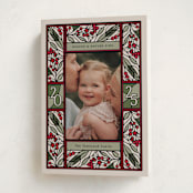 "Teaberry Stained Glass" - Holiday Cards in Garland by Thomas Ward - Folded Card