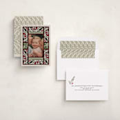 "Teaberry Stained Glass" - Holiday Cards in Garland by Thomas Ward - Assembled