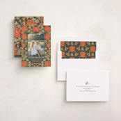 "Christmas Poppies" - Holiday Cards in Balsam by Tara Grangroth - Assembled