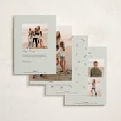 "Flora" - Holiday Cards in Mint by Brynne Foster - Back of Card Options