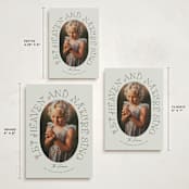 "Flora" - Holiday Cards in Mint by Brynne Foster - Formats Available