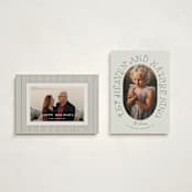 "Flora" - Holiday Cards in Mint by Brynne Foster - Photo Orientation Options