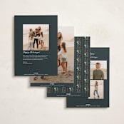 "Folk Frame" - Holiday Cards in Holly by Leah Bisch - Back of Card Options