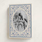 "Peaceful Blooms in Blue" - Holiday Cards in Porcelain by Sabrin Deirani - Folded Card