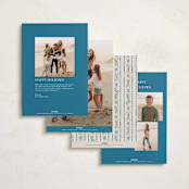 "Christmas Gift" - Holiday Cards in Blue Jay by Paper Sun Studio - Back of Card Options