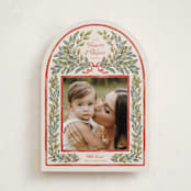 "Outlined" - Holiday Cards in Eggnog by Leah Bisch - Front