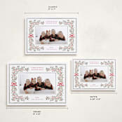 "Botanical Blessings" - Holiday Cards in Berry by Itsy Belle Studio - Formats Available