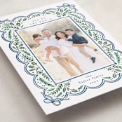 "Bow Corners" - Holiday Cards in Navy by Alethea and Ruth - Detail