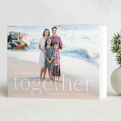 "Blessed to be Together" - Holiday Cards in Snow by Hooray Creative - Folded Card