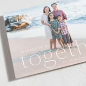 "Blessed to be Together" - Holiday Cards in Snow by Hooray Creative - Detail