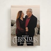 "So Elegant" - Holiday Cards in Snow by GeekInk Design - Front