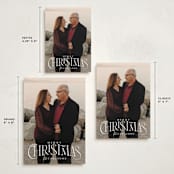 "So Elegant" - Holiday Cards in Snow by GeekInk Design - Formats Available