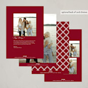 "Festive Botanical" - Holiday Cards in Mulled Wine by Melanie Kosuge - Back of Card