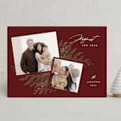 "Simple Pines" - Holiday Cards in Mulled Wine by Susan Zinader - Front