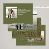 "Simple Pines" - Holiday Cards in Mulled Wine by Susan Zinader - Back of Card Options