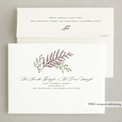 "Simple Pines" - Holiday Cards in Mulled Wine by Susan Zinader - FREE Recipient Addressing