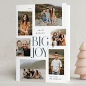 "Small Moments Big Joy" - Holiday Cards in Blue Spruce by Kate Ahn - Folded Card