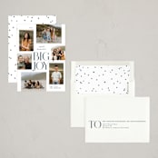 "Small Moments Big Joy" - Holiday Cards in Blue Spruce by Kate Ahn - Assembled