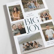 "Small Moments Big Joy" - Holiday Cards in Blue Spruce by Kate Ahn - Detail