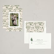 "Nutcracker Toile" - Holiday Cards in Fir by Teju Reval - Assembled