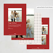 "Double Time" - Holiday Cards in Cranberry by Pixel and Hank - Back of Card