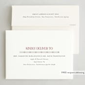 "Double Time" - Holiday Cards in Cranberry by Pixel and Hank - FREE Recipient Addressing