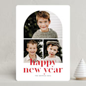"Arch trio" - Holiday Cards in Strawberry by Stacey Meacham - Front