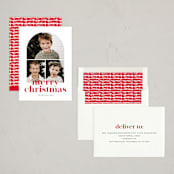 "Arch trio" - Holiday Cards in Strawberry by Stacey Meacham - Assembled