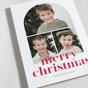 "Arch trio" - Holiday Cards in Strawberry by Stacey Meacham - Detail