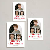"Arch trio" - Holiday Cards in Strawberry by Stacey Meacham - Formats Available