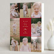 "Elegant Gallery" - Holiday Cards in Berry by Angela Thompson - Folded Card