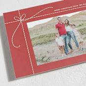 "Tied with Twine" - Holiday Cards in Berry by Erin German - Detail