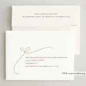 "Tied with Twine" - Holiday Cards in Berry by Erin German - FREE Recipient Addressing