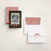 "Vintage Garland" - Holiday Cards in Holly Berry by Wildfield Paper Co - Assembled