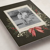 "Vintage Garland" - Holiday Cards in Holly Berry by Wildfield Paper Co - Detail