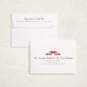 "Vintage Garland" - Holiday Cards in Holly Berry by Wildfield Paper Co - FREE Recipient Addressing
