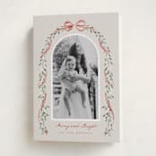 "Arch Garland" - Holiday Cards in Peppermint by Leah Bisch - Folded Card