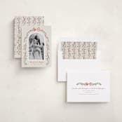 "Arch Garland" - Holiday Cards in Peppermint by Leah Bisch - Assembled