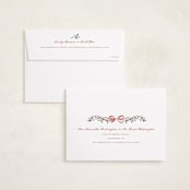 "Arch Garland" - Holiday Cards in Peppermint by Leah Bisch - FREE Recipient Addressing