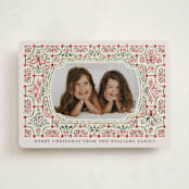 "Festive Folk Frame" - Holiday Cards in Cranberry by Paper Sun Studio - Front