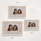 "Festive Folk Frame" - Holiday Cards in Cranberry by Paper Sun Studio - Formats Available