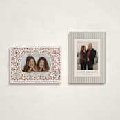 "Festive Folk Frame" - Holiday Cards in Cranberry by Paper Sun Studio - Photo Orientation Options