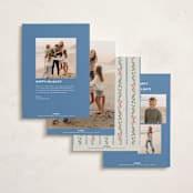 "Holiday Gingham" - Holiday Cards in Porcelain by Chris Griffith - Back of Card Options