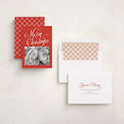 "Peppermint Twist" - Holiday Cards in Candy Apple by Jessica Williams - Assembled