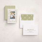"Lafayette" - Holiday Cards in Sage by Melanie Kosuge - Assembled